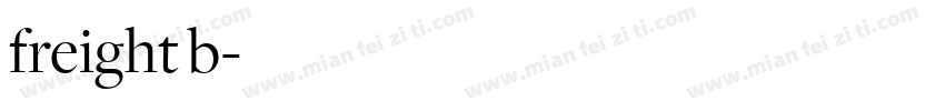 freight b字体转换